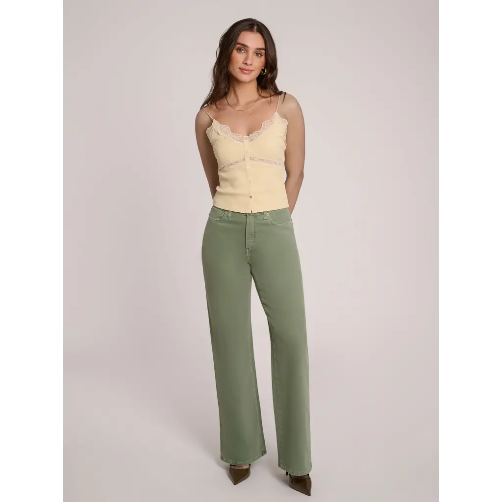 YOGA JEANS YOGA JEANS LILY WIDE 2742 HIGH RISE 32'' BEACH GRASS