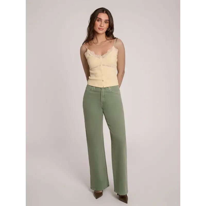 YOGA JEANS YOGA JEANS LILY WIDE 2742 HIGH RISE 32'' BEACH GRASS