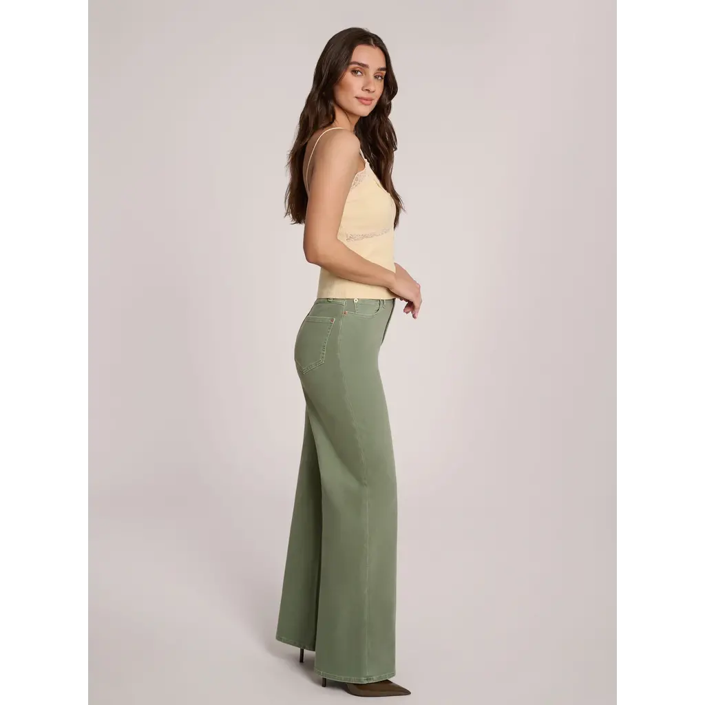 YOGA JEANS YOGA JEANS LILY WIDE 2742 HIGH RISE 32'' BEACH GRASS