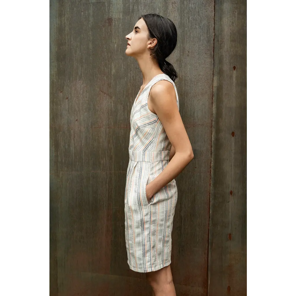 BODY BAG BODY BAG ROBE TULUM S MANCHES LIGNES JACQUARD