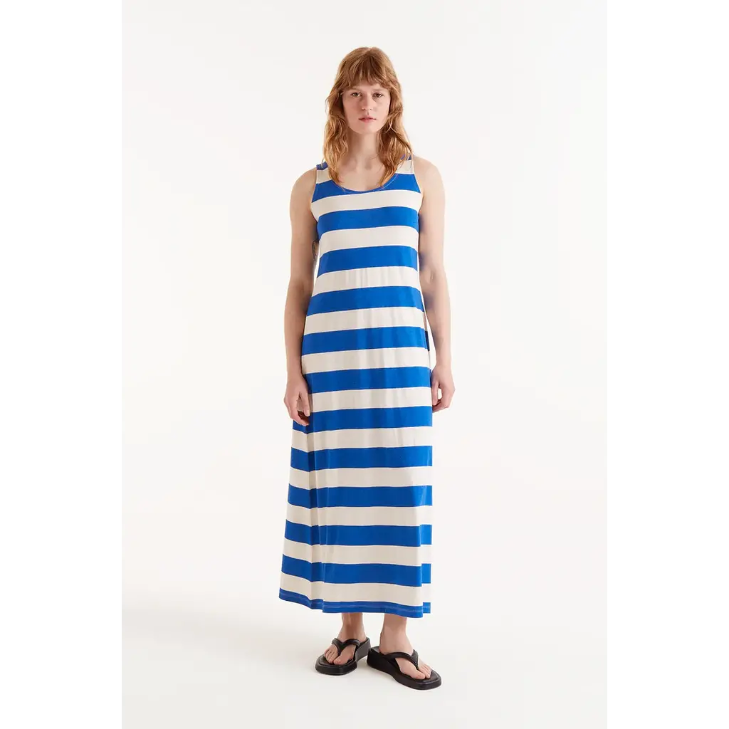 COMPANIA FANTASTICA COMPANIA FANTASTICA 25E ROBE RAYURES BLANC/BLEU