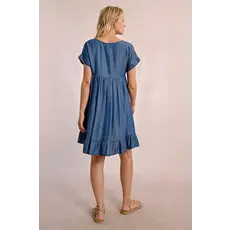 MOLLY BRACKEN MOLLY BRACKEN 25E ROBE LYOCELL BLEU DENIM