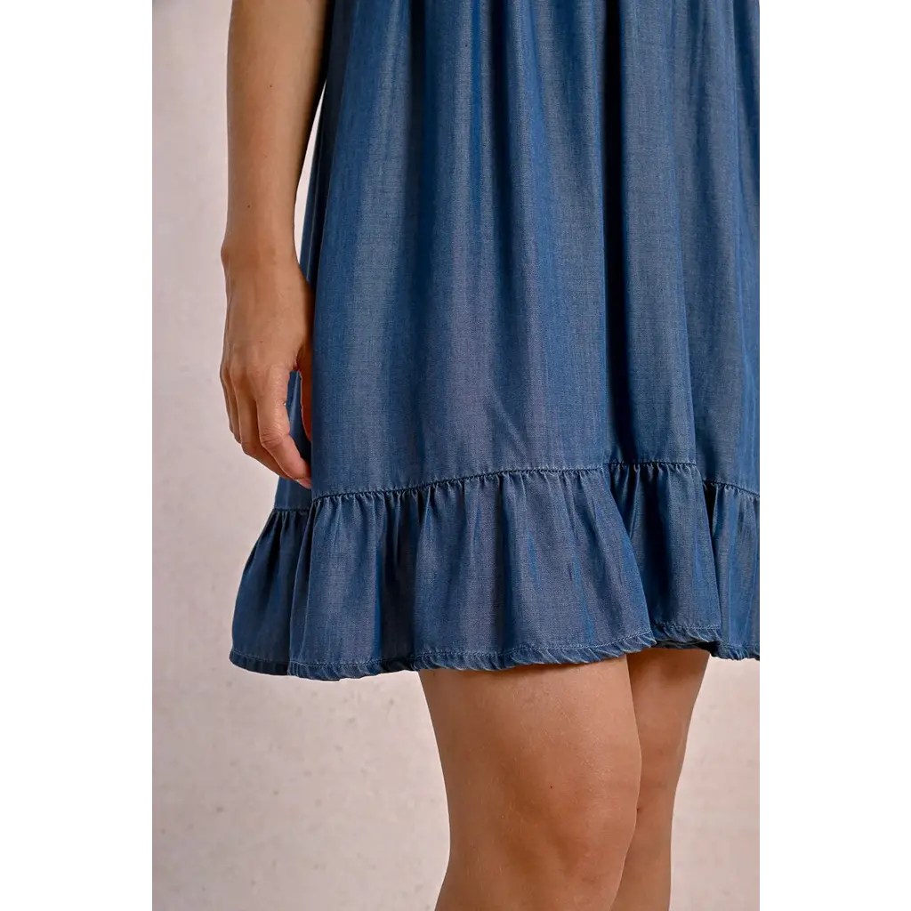 MOLLY BRACKEN MOLLY BRACKEN 25E ROBE LYOCELL BLEU DENIM