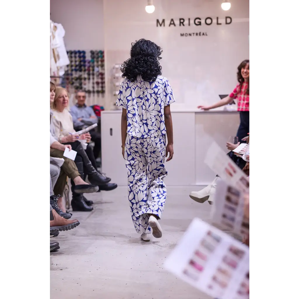 MARIGOLD 25E MARIGOLD PANTALON DONA FLEURS BLEU/BLANC