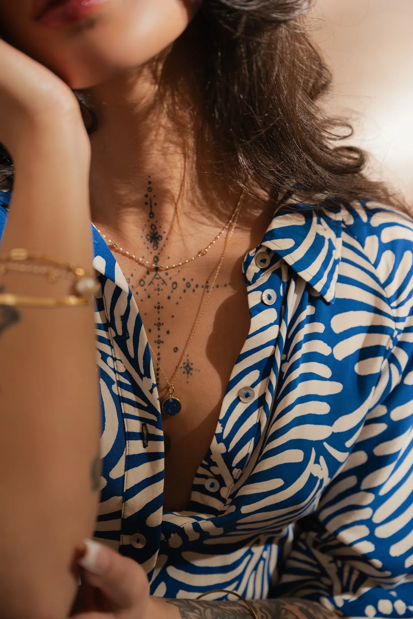 BOA COLLIER SIKKA LAPIS LAZULI
