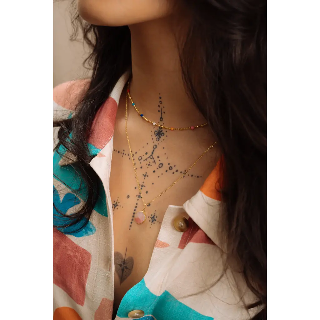 BOA BIJOUX BOA COLLIER SIKKA OPALE ROSE