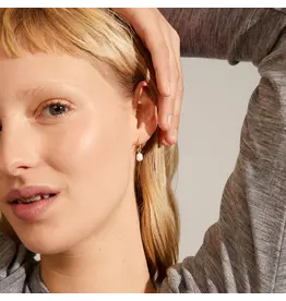 PILGRIM PILGRIM 612332003 BERTHE PEARL HOOP EARRINGS GOLD PLATED