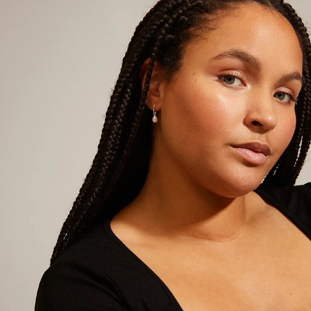 PILGRIM PILGRIM 612336003 BERTHE PEARL HOOP EARRINGS SILVER PLATED