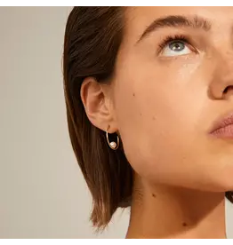 PILGRIM PILGRIM 692212013 ELINE PEARL HOOP EARRINGS GOLD PLATED