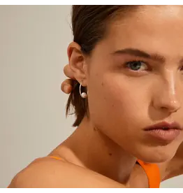 PILGRIM PILGRIM 692216013 ELINE PEARL HOOP EARRINGS SILVER PLATED