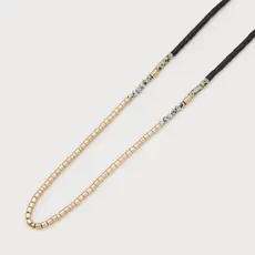 CARACOL CARACOL COLLIER SEMI LONG METAL, PIERRES, BOIS 1624 DUO G