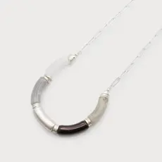 CARACOL CARACOL COLLIER AJUSTABLE CHAINE PIECE RESINE ET METAL 1639 GRY S