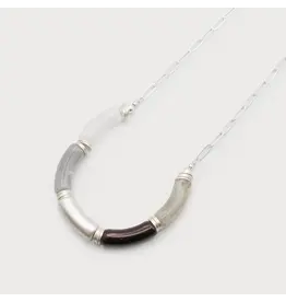 CARACOL CARACOL COLLIER AJUSTABLE CHAINE PIECE RESINE ET METAL 1639 GRY S