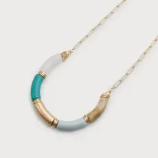 CARACOL CARACOL COLLIER AJUSTABLE CHAINE PIECE RESINE ET METAL 1639 TRQ G