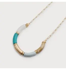 CARACOL CARACOL COLLIER AJUSTABLE CHAINE PIECE RESINE ET METAL 1639 TRQ G