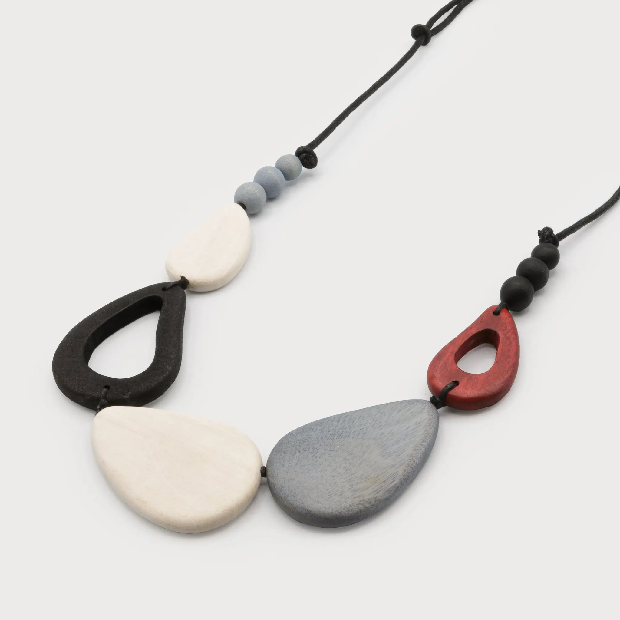 CARACOL COLLIER AJUSTABLE PIECES BOIS 1715 BLK