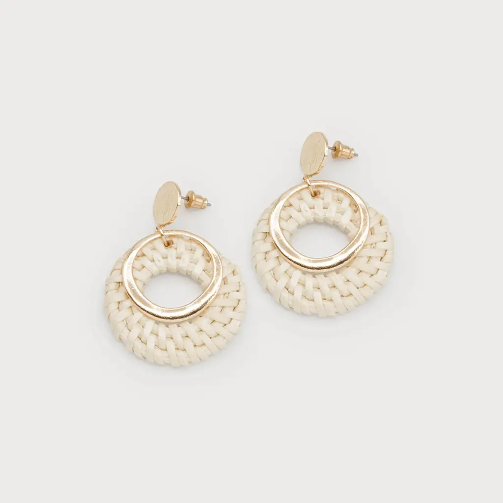 CARACOL CARACOL ANNEAUX ENTREMELES RAFIA ET METAL 2701 NAT