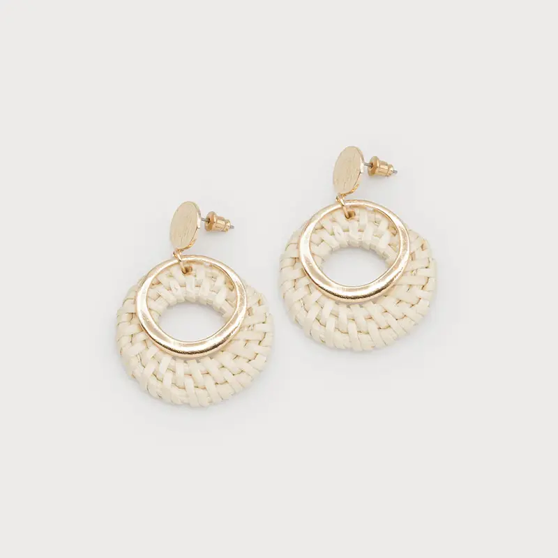 CARACOL CARACOL ANNEAUX ENTREMELES RAFIA ET METAL 2701 NAT