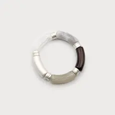 CARACOL CARACOL BRACELET RESINE ET METAL SUR ELASTIQUE 3279 GRY S