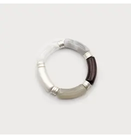 CARACOL CARACOL BRACELET RESINE ET METAL SUR ELASTIQUE 3279 GRY S