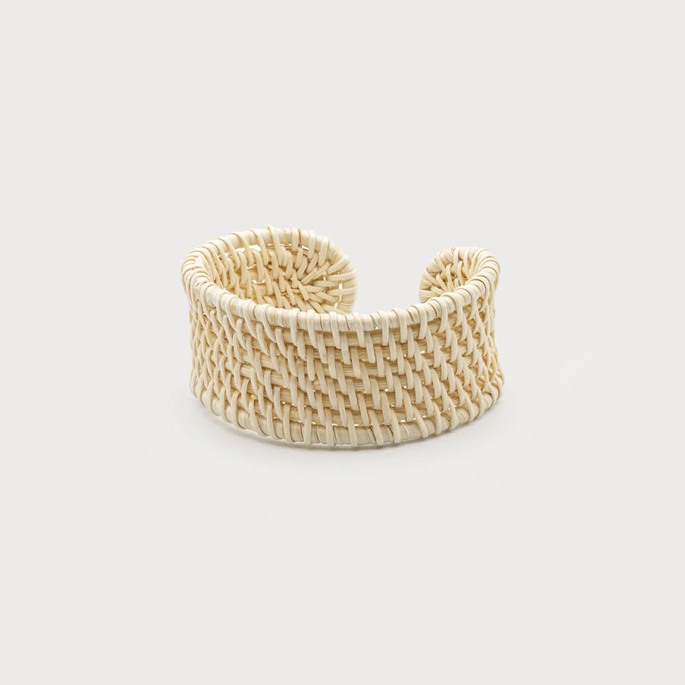 CARACOL BRACELET RIGIDE EN RAFIA 3334 NAT