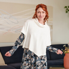 RIEN NE SE PERD TOUT SE CREE RIEN NE SE PERD 25H BOLERO PONCHO LUPIN IVOIRE