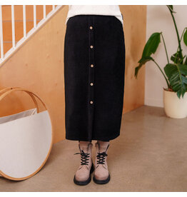 RIEN NE SE PERD TOUT SE CREE RIEN NE SE PERD 25H JUPE 7/8 PRUCHE CORDUROY NOIR