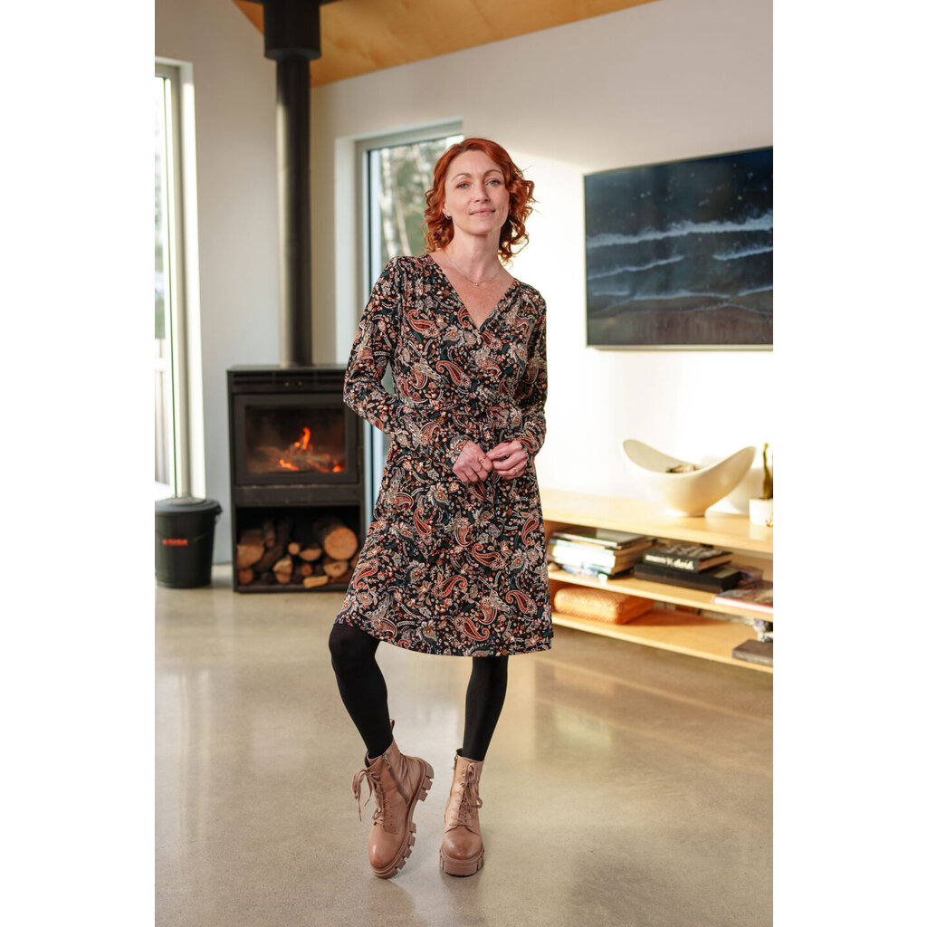 RIEN NE SE PERD TOUT SE CREE RIEN NE SE PERD 25H ROBE EPILOBE PAISLEY AUTOMNE