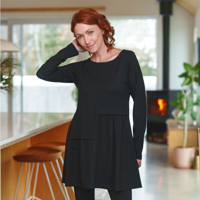 RIEN NE SE PERD TOUT SE CREE RIEN NE SE PERD 25H TUNIQUE ARGOUSIER NOIR