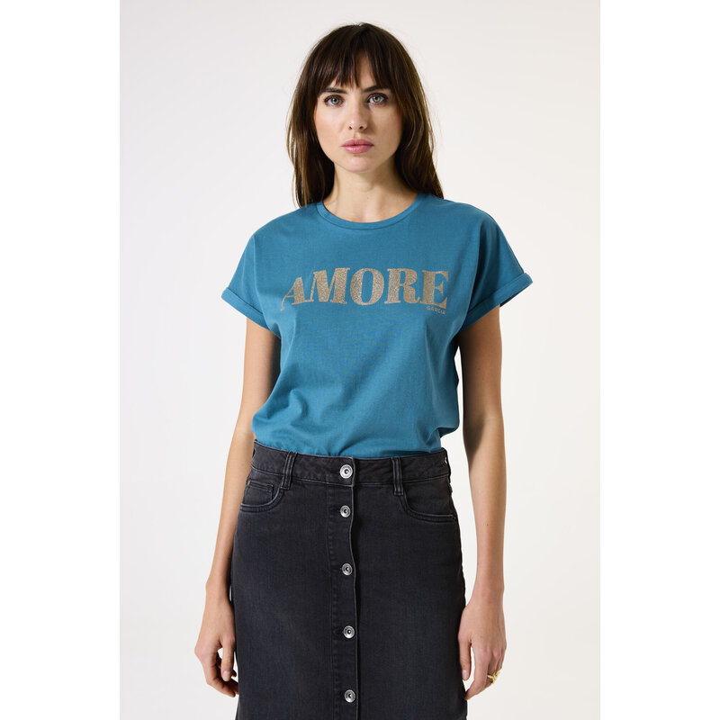 GARCIA GARCIA 25H TSHIRT AMORE BLUE LAGOON