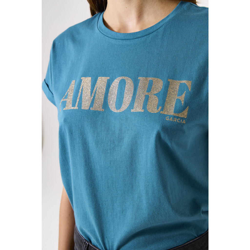 GARCIA GARCIA 25H TSHIRT AMORE BLUE LAGOON