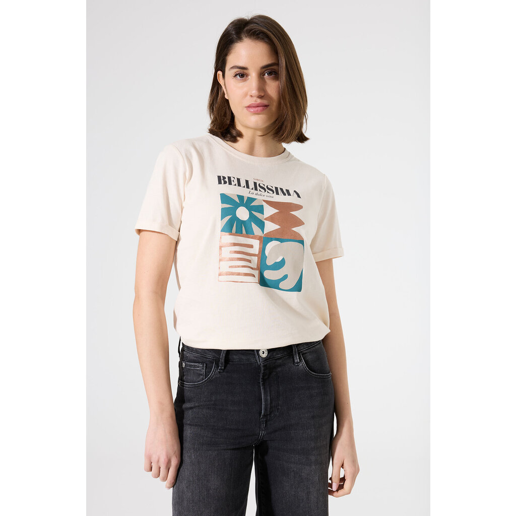 GARCIA GARCIA 25H TSHIRT BELLISSIMA WHITECAP