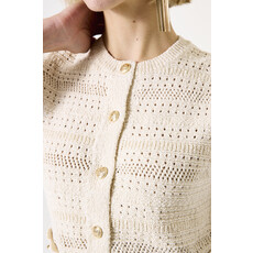 GARCIA GARCIA 25H CARDIGAN S MANCHES BOUTONS DORES WHITECAP