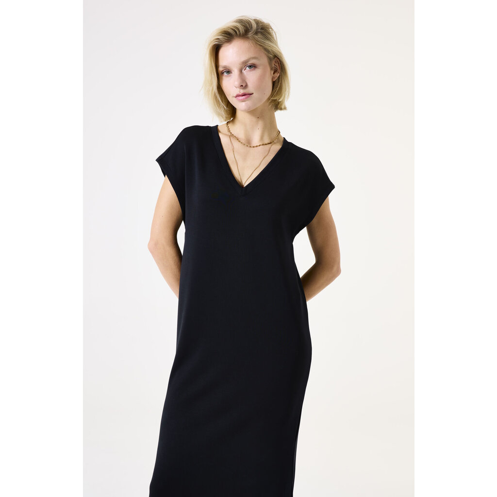 GARCIA GARCIA 25H ROBE M COURTES COL ET DOS EN V BLACK