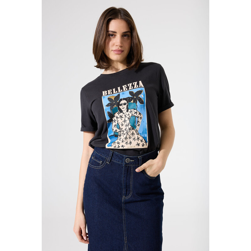 GARCIA GARCIA 25H TSHIRT BELLEZZA ANTRACITE