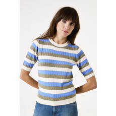 GARCIA GARCIA 25H HAUT TRICOT M COURTES RAYURES WHITECAP