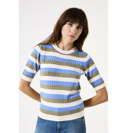 GARCIA GARCIA 25H HAUT TRICOT M COURTES RAYURES WHITECAP