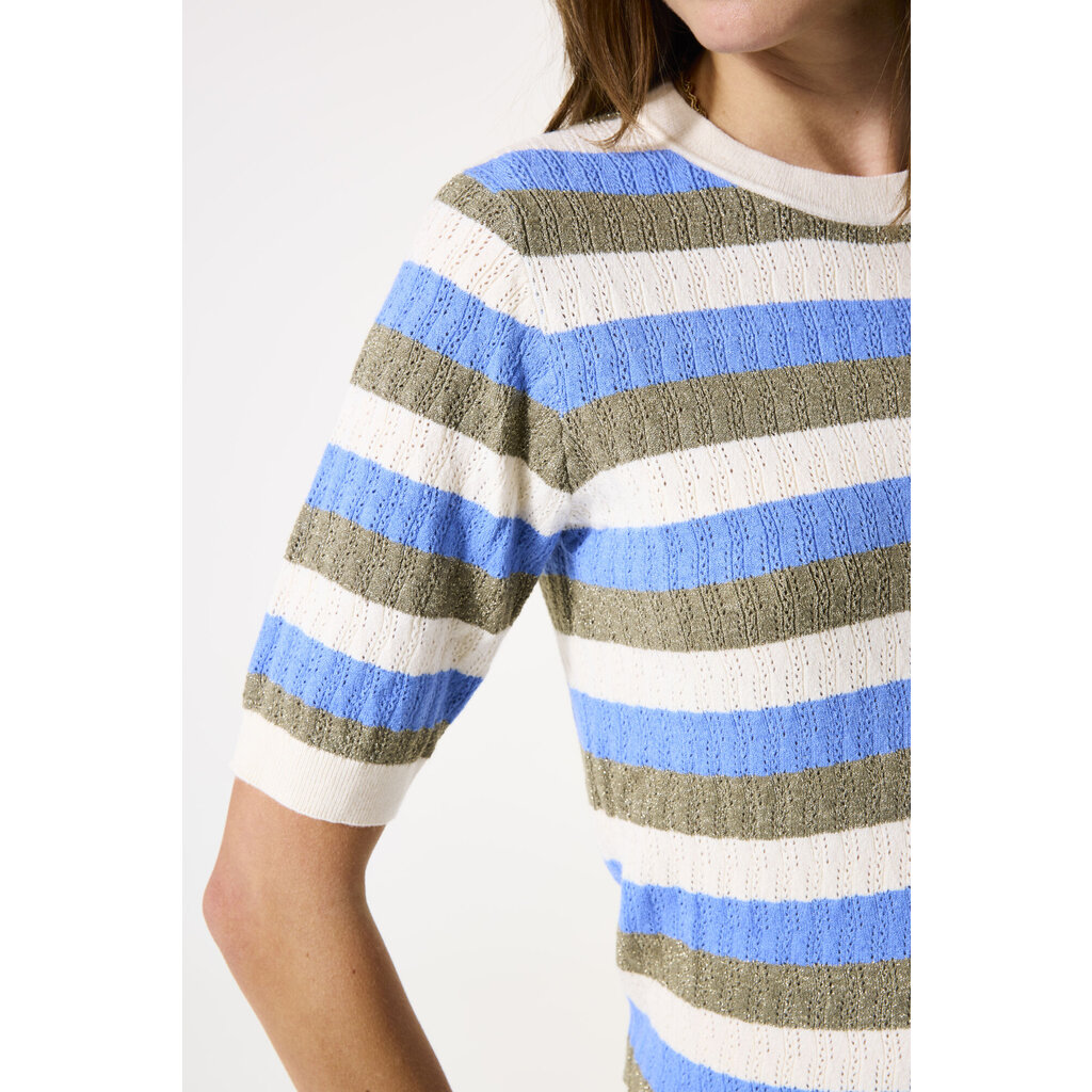 GARCIA GARCIA 25H HAUT TRICOT M COURTES RAYURES WHITECAP