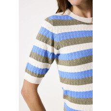 GARCIA GARCIA 25H HAUT TRICOT M COURTES RAYURES WHITECAP