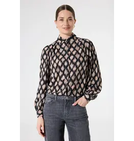 GARCIA GARCIA 25H CHEMISE M BOUFFANTES MOTIFS BLACK