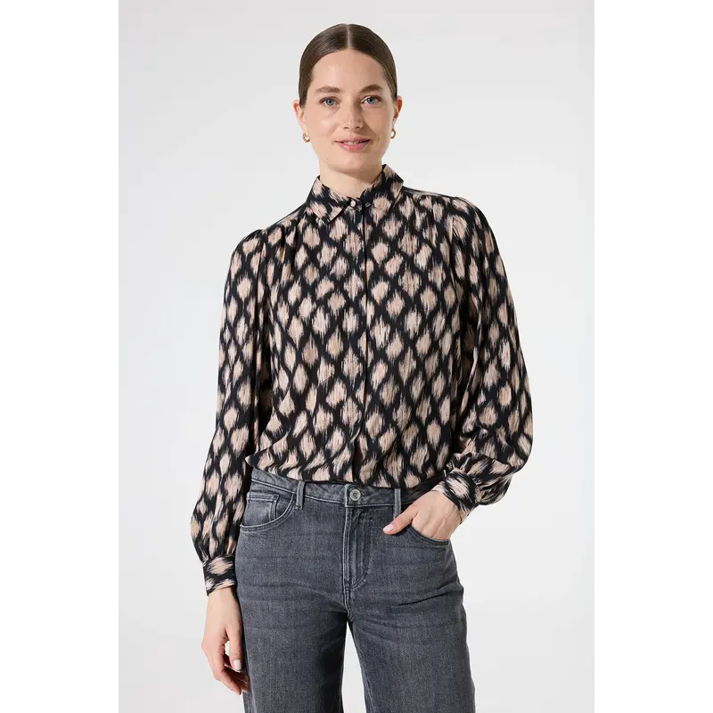 GARCIA GARCIA 25H CHEMISE M BOUFFANTES MOTIFS BLACK