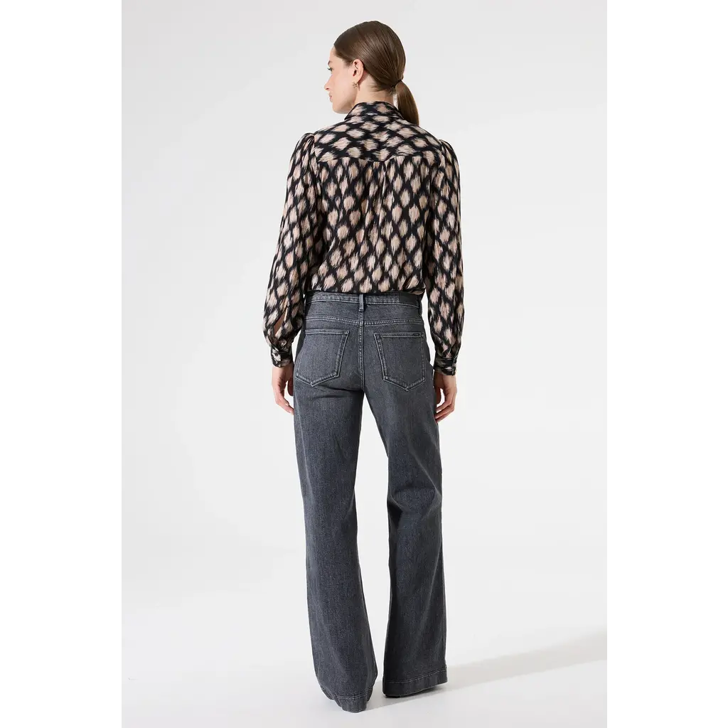 GARCIA GARCIA 25H CHEMISE M BOUFFANTES MOTIFS BLACK