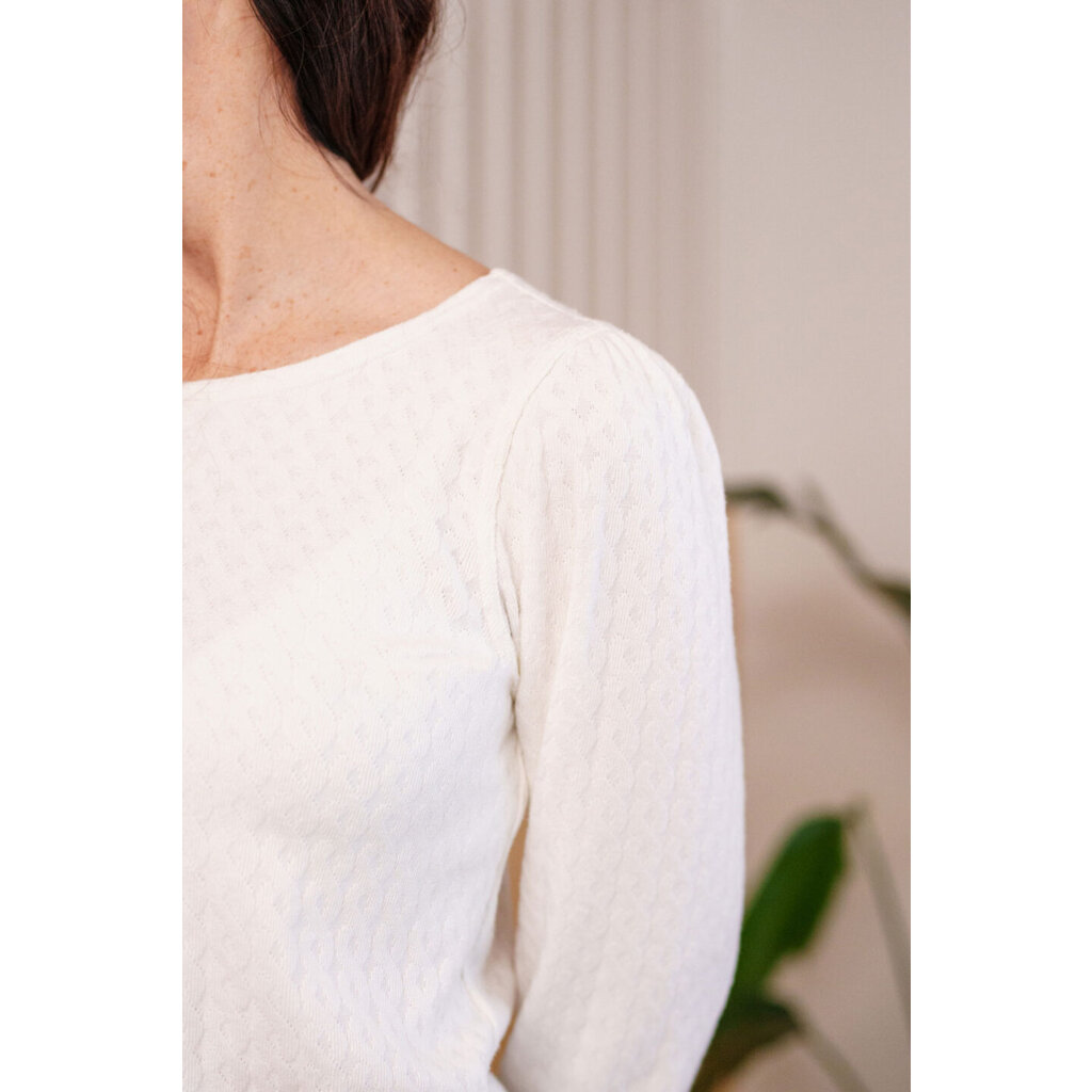 RIEN NE SE PERD TOUT SE CREE RIEN NE SE PERD 25H CHANDAIL CAMARINE IVOIRE