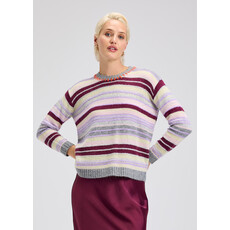 ZAK AND PLOVER 25H MOHAIR STRIPE SWEATER CLOUD MULTI