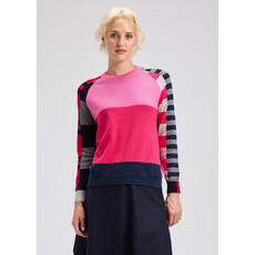 ZAK AND PLOVER 25H COLOR BLOCK SWEATER PINK MIX