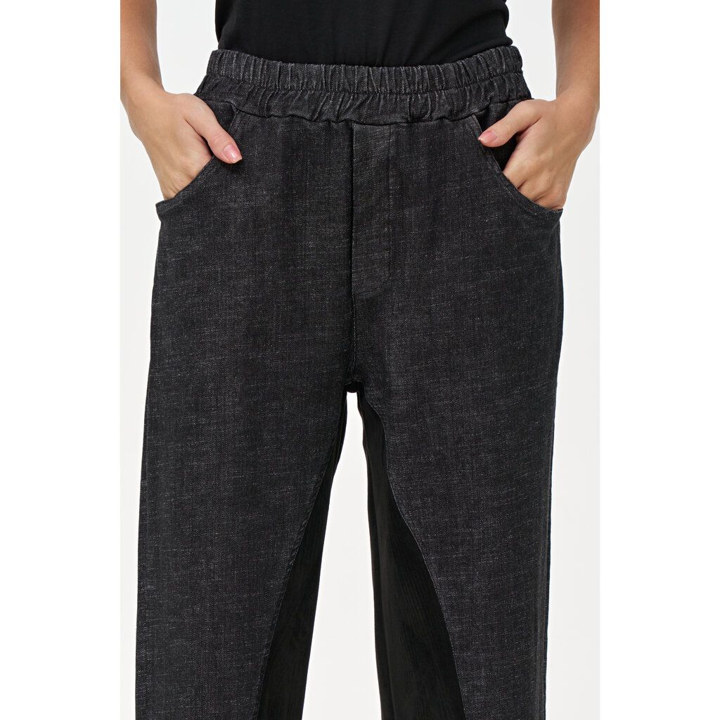 M MADE IN ITALY M MADE IN ITALY 25H PANTALON WOVEN BLACK DENIM