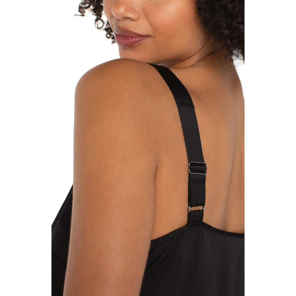 LIVERPOOL LIVERPOOL 25H TANK CAMI W/LACE TRIM BLACK