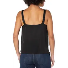 LIVERPOOL LIVERPOOL 25H TANK CAMI W/LACE TRIM BLACK