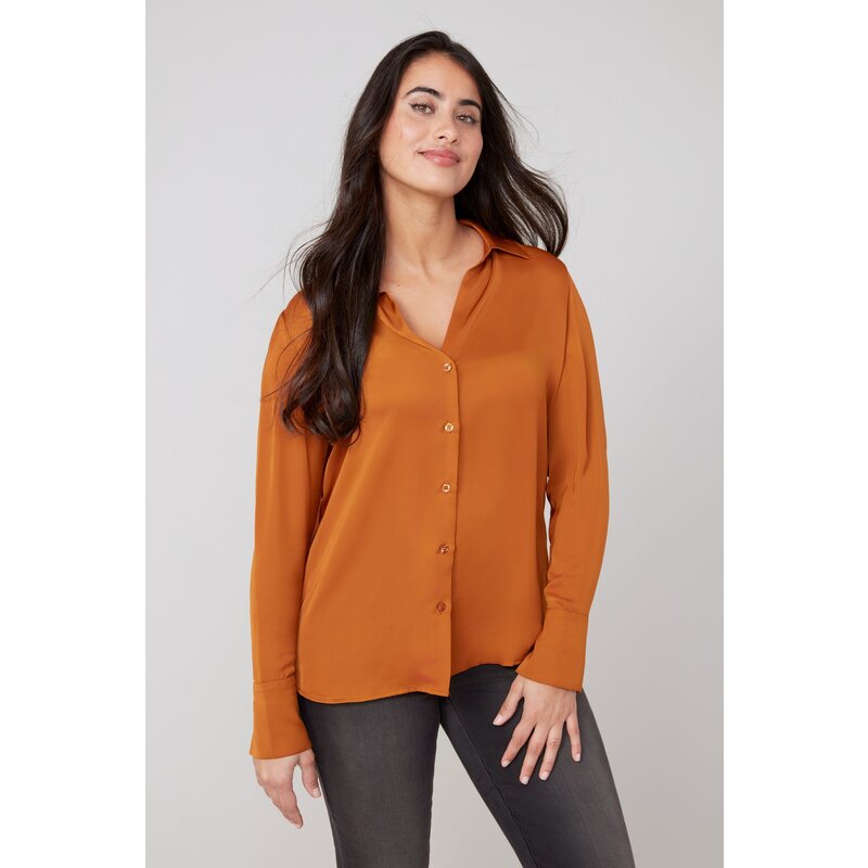 RENUAR RENUAR 25H BLOUSE M LONGUES SATINEE BRONZE