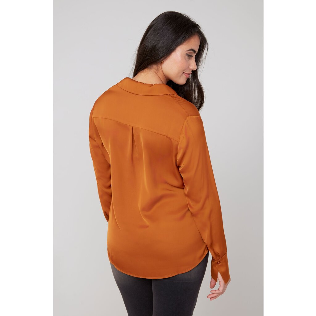 RENUAR RENUAR 25H BLOUSE M LONGUES SATINEE BRONZE